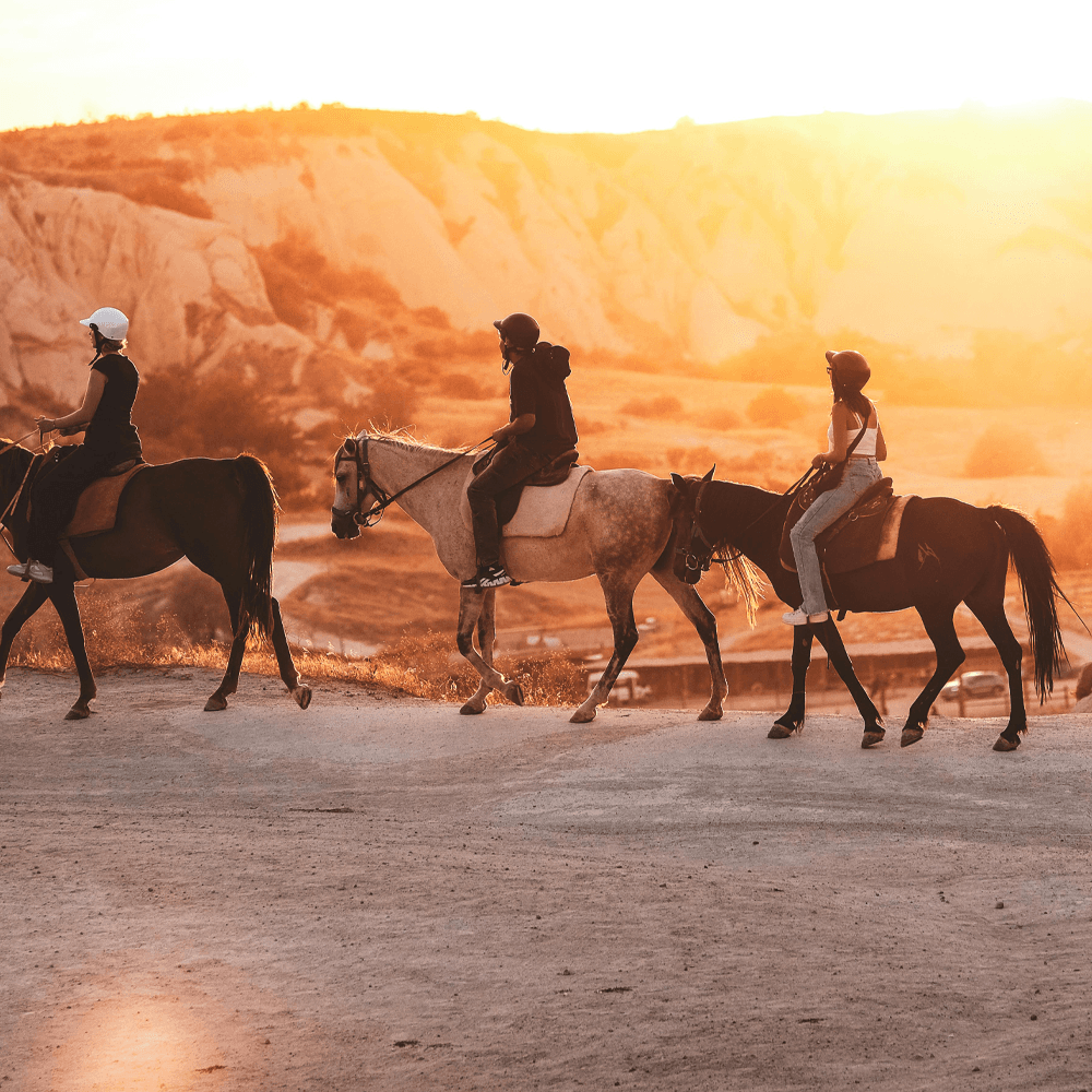 sunset cappadocia horse riding tour