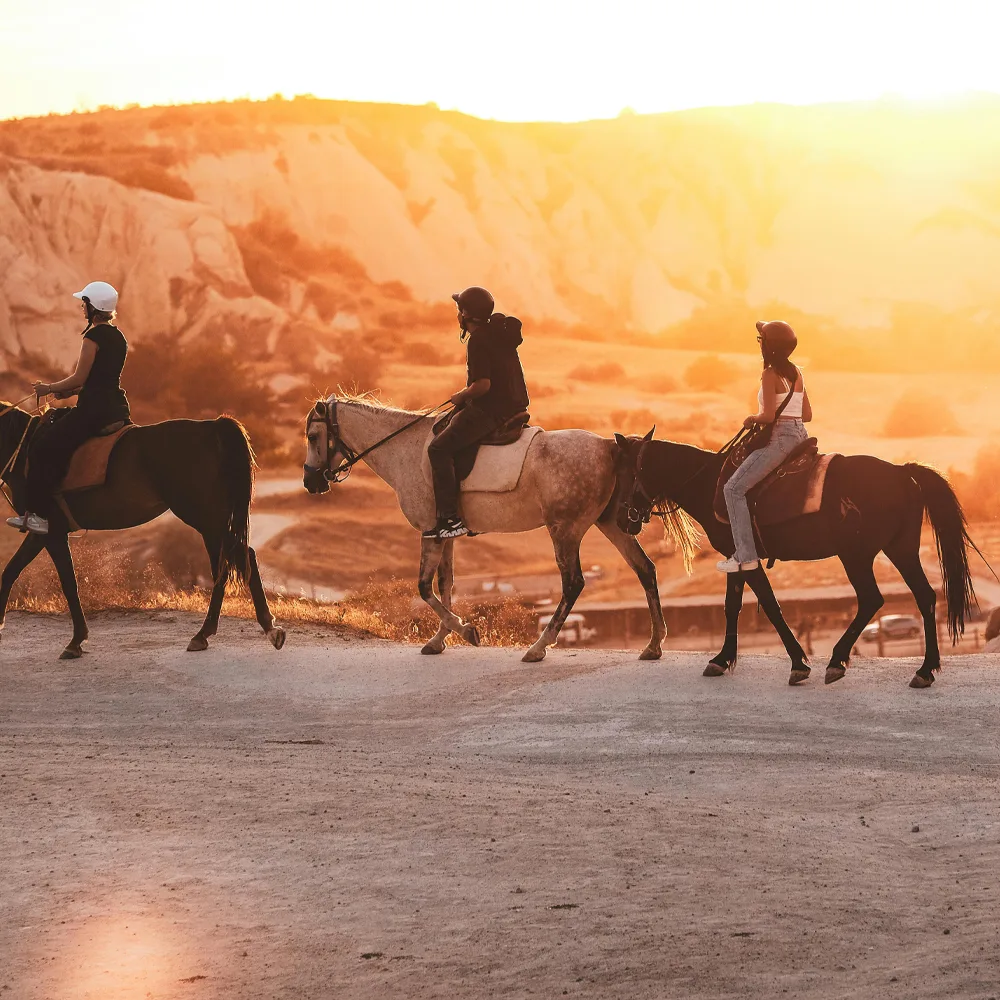 sunset cappadocia horse riding tour